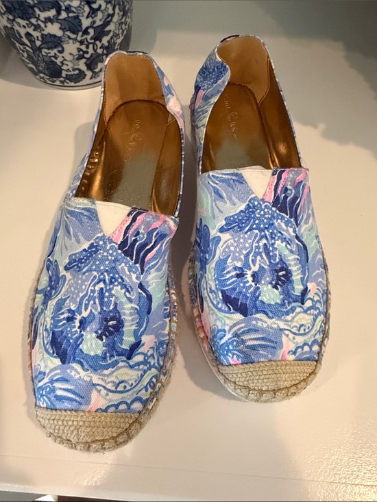 Lilly Pulitzer Shoes - Lilly Pulitzer Marlo Espadrilles – Saltwater Blue Shade Seekers